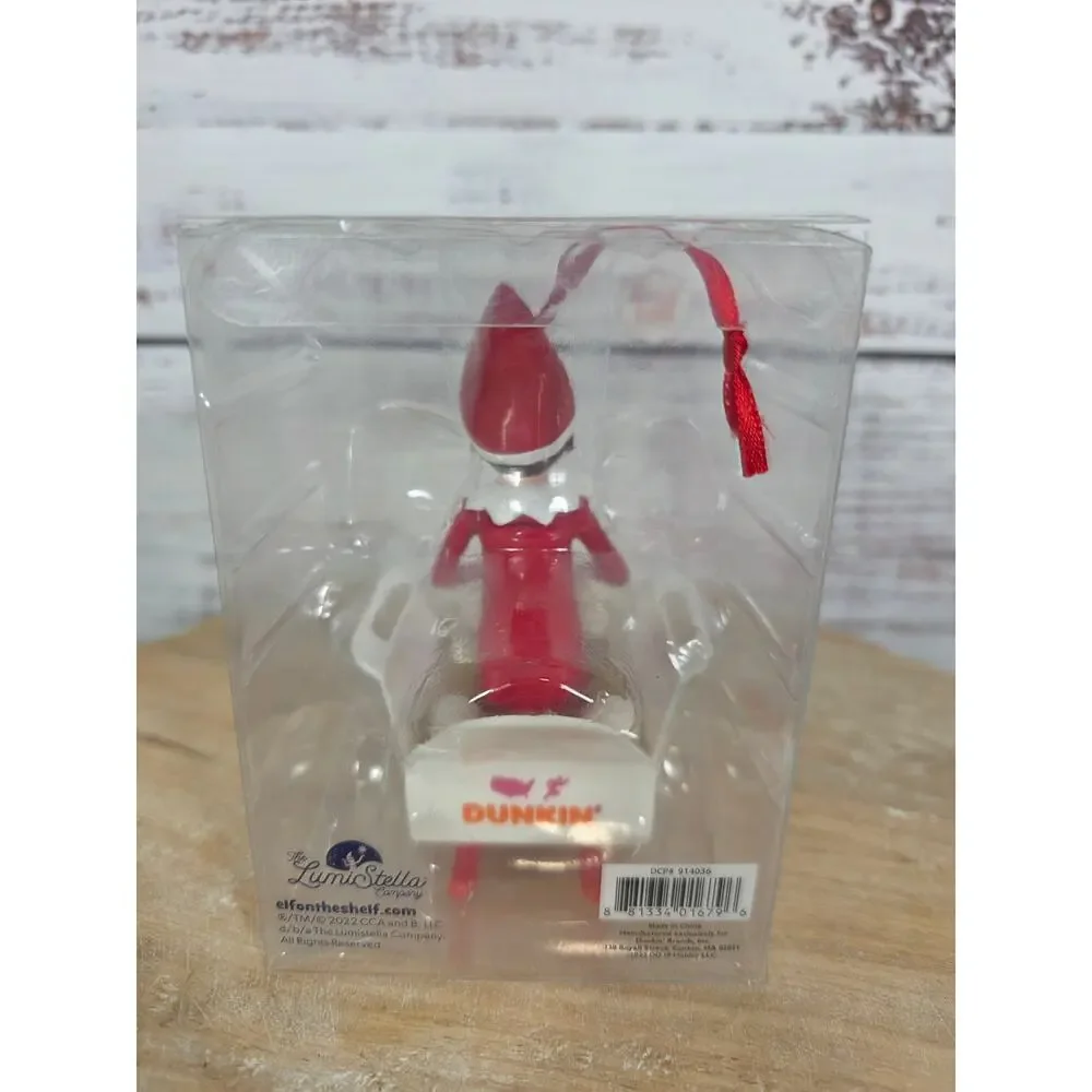 2022 Dunkin Donuts Christmas Ornament Elf On Sleigh New in Box!